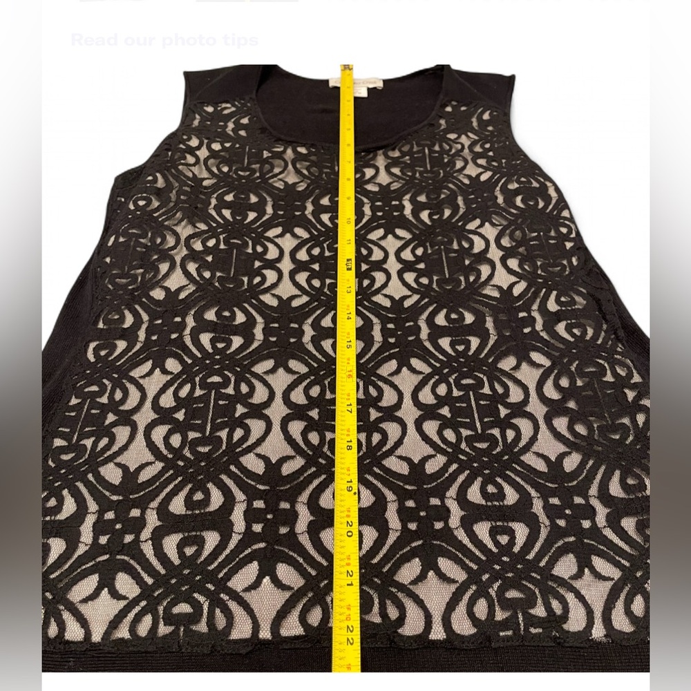 Coldwater Creek Black Textured Top